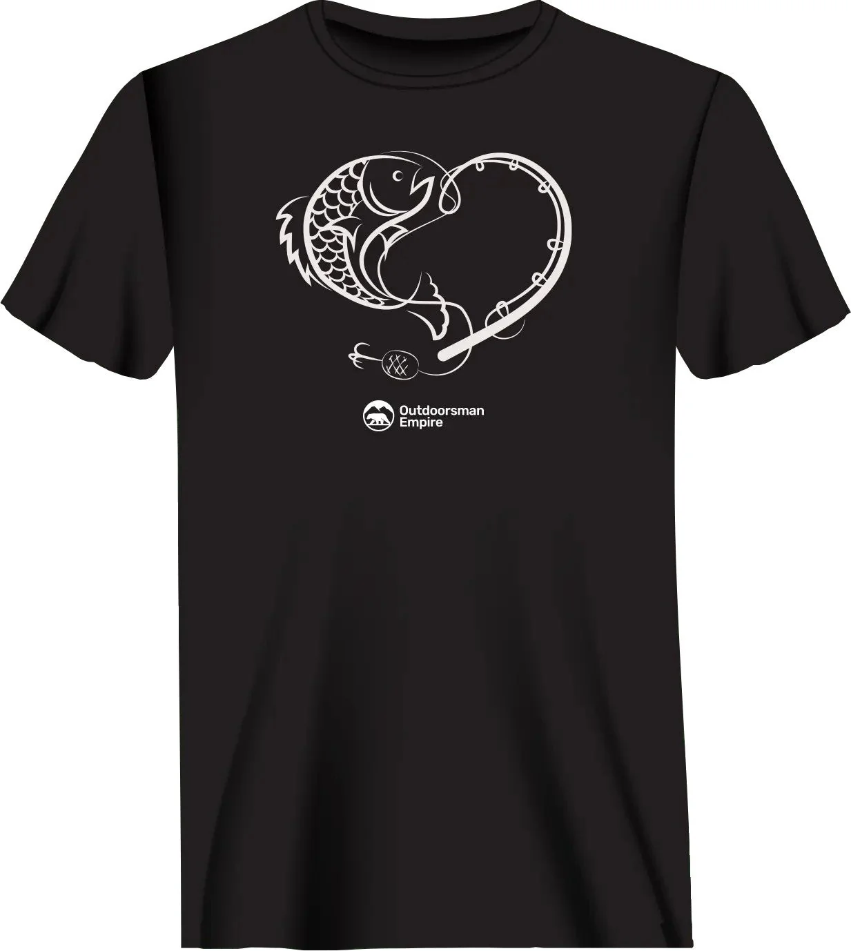 Outdoorzees Fishing Heart Man T-Shirt - Image 3