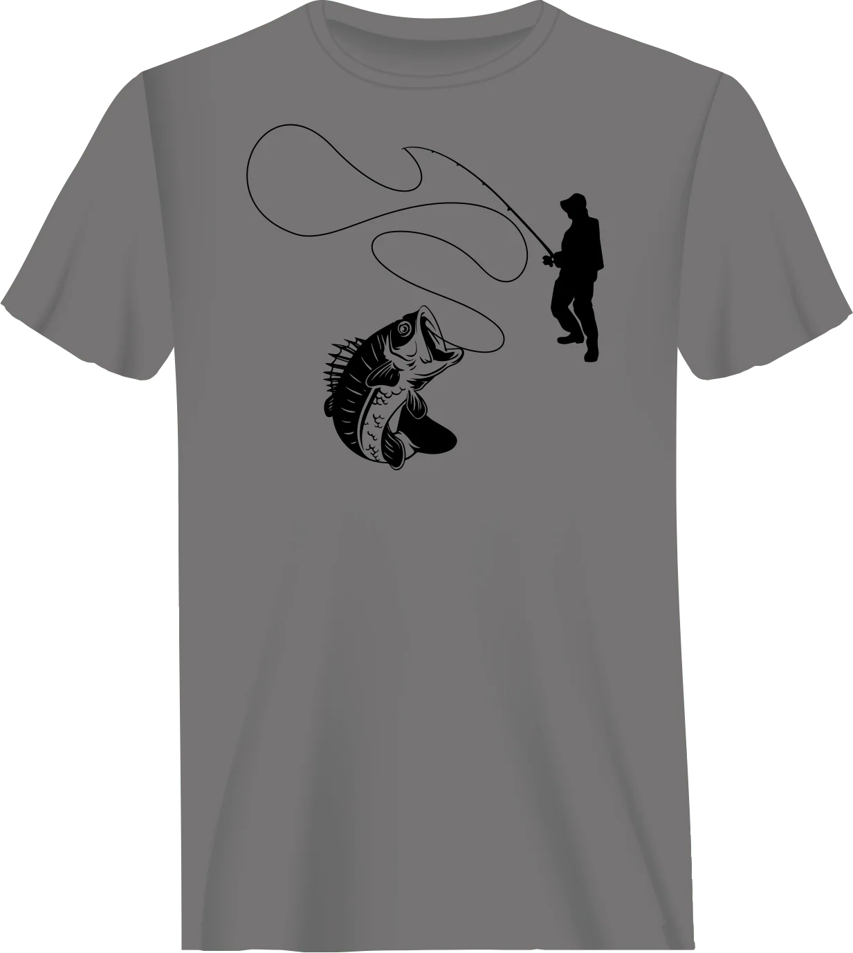 Outdoorzees Fishing Lines Man T-Shirt - Image 2