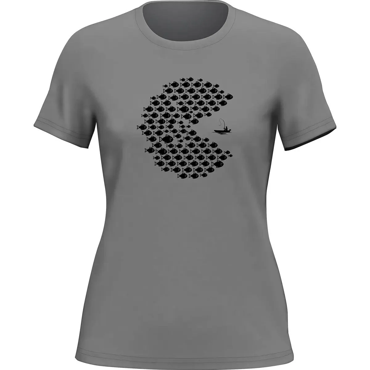 Outdoorzees Fishing Pacman Style T-Shirt for Women