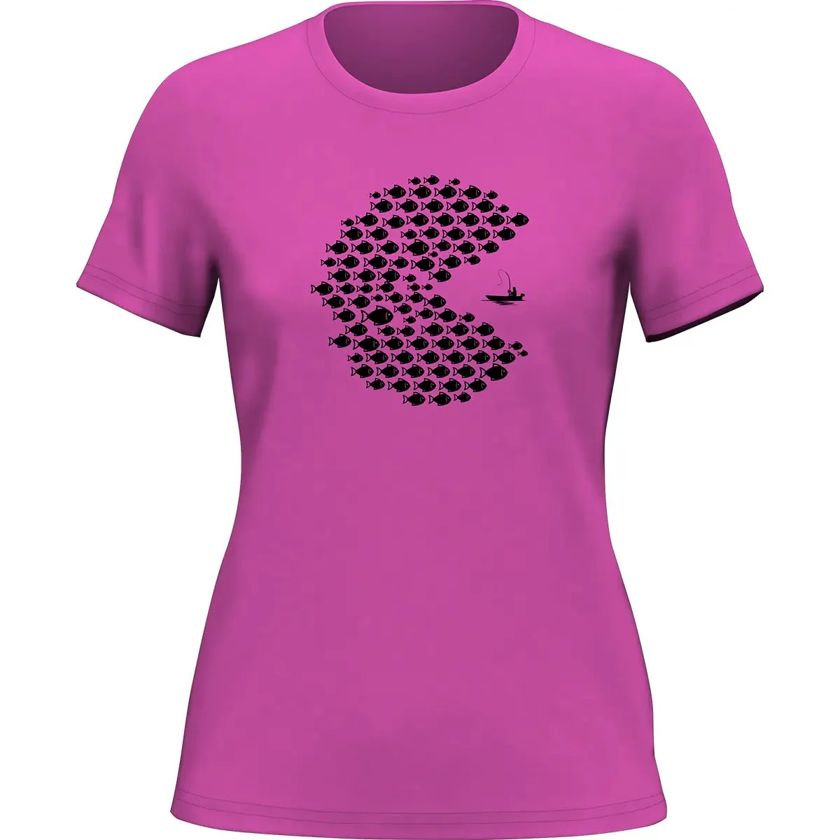 Outdoorzees Fishing Pacman Style T-Shirt for Women - Image 3