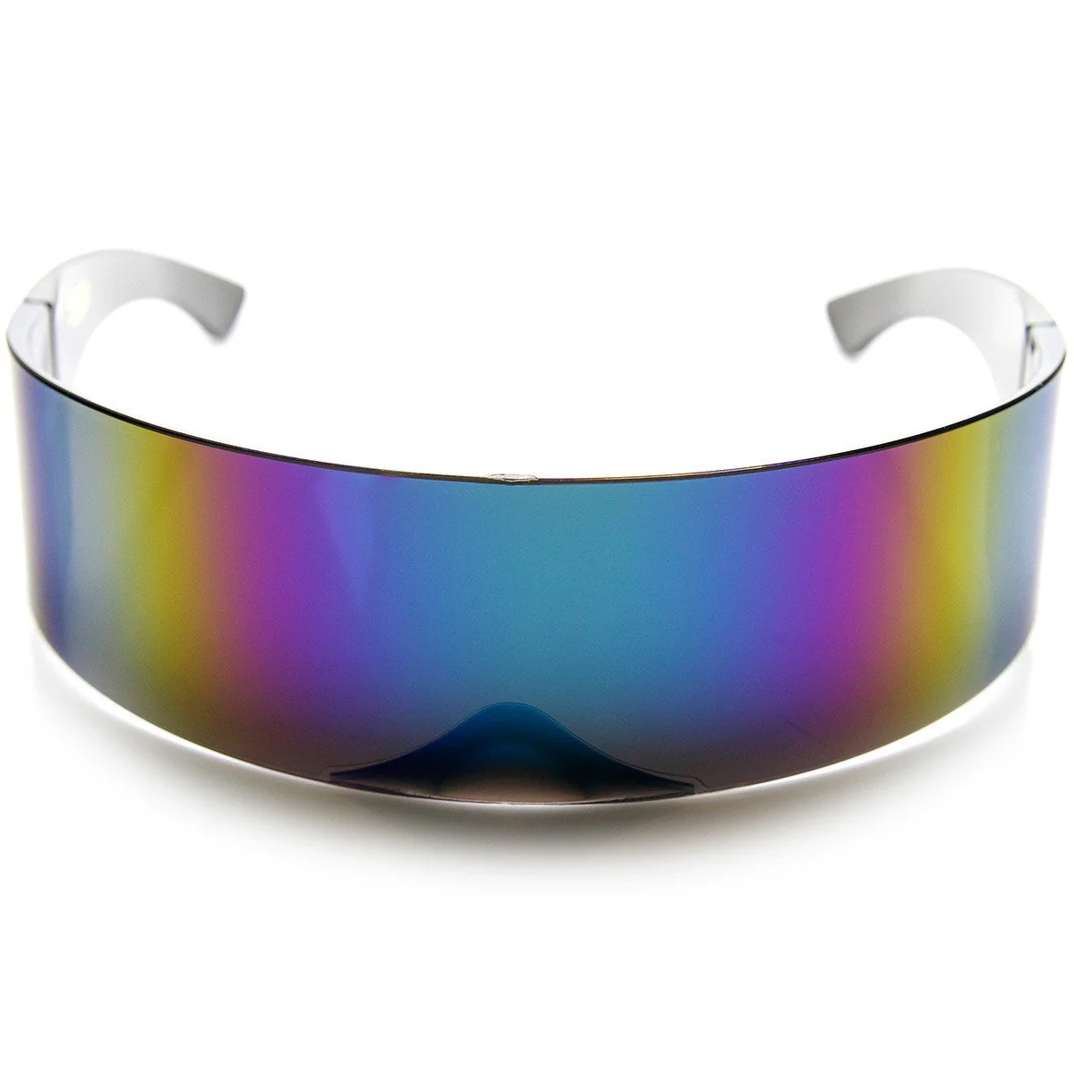 zeroUV Futuristic Retro Mirror Wrap Around Shield Sunglasses 8762