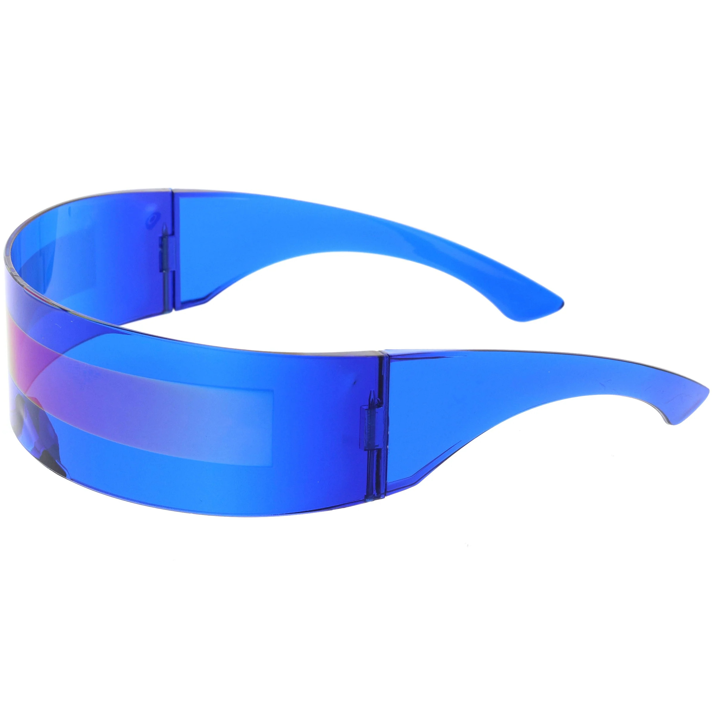 zeroUV Futuristic Retro Mirror Wrap Around Shield Sunglasses 8762 - Image 19