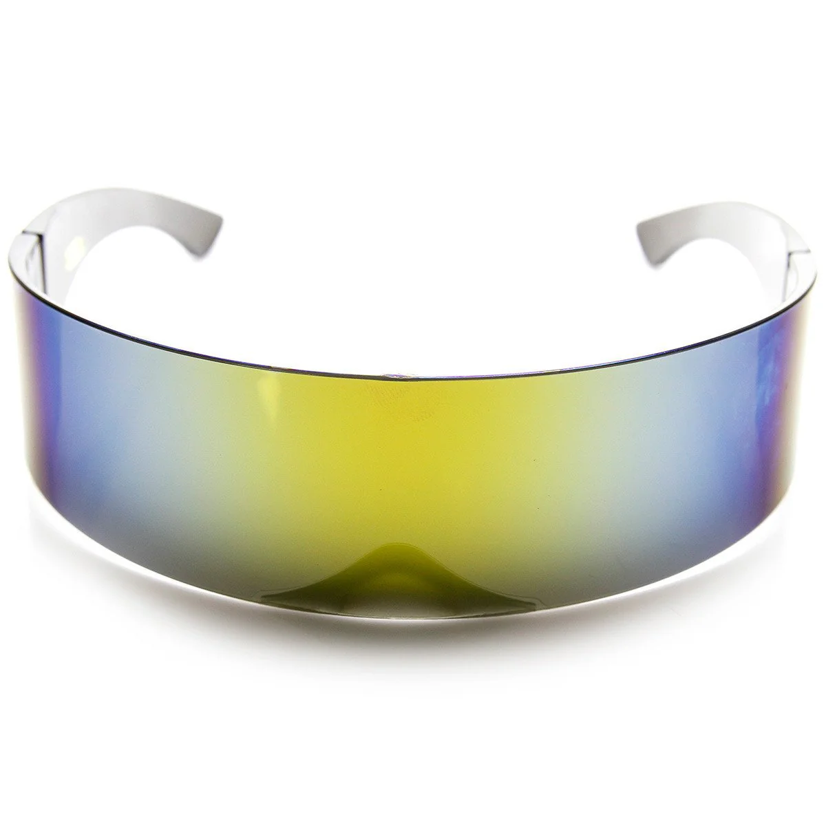 zeroUV Futuristic Retro Mirror Wrap Around Shield Sunglasses 8762 - Image 6