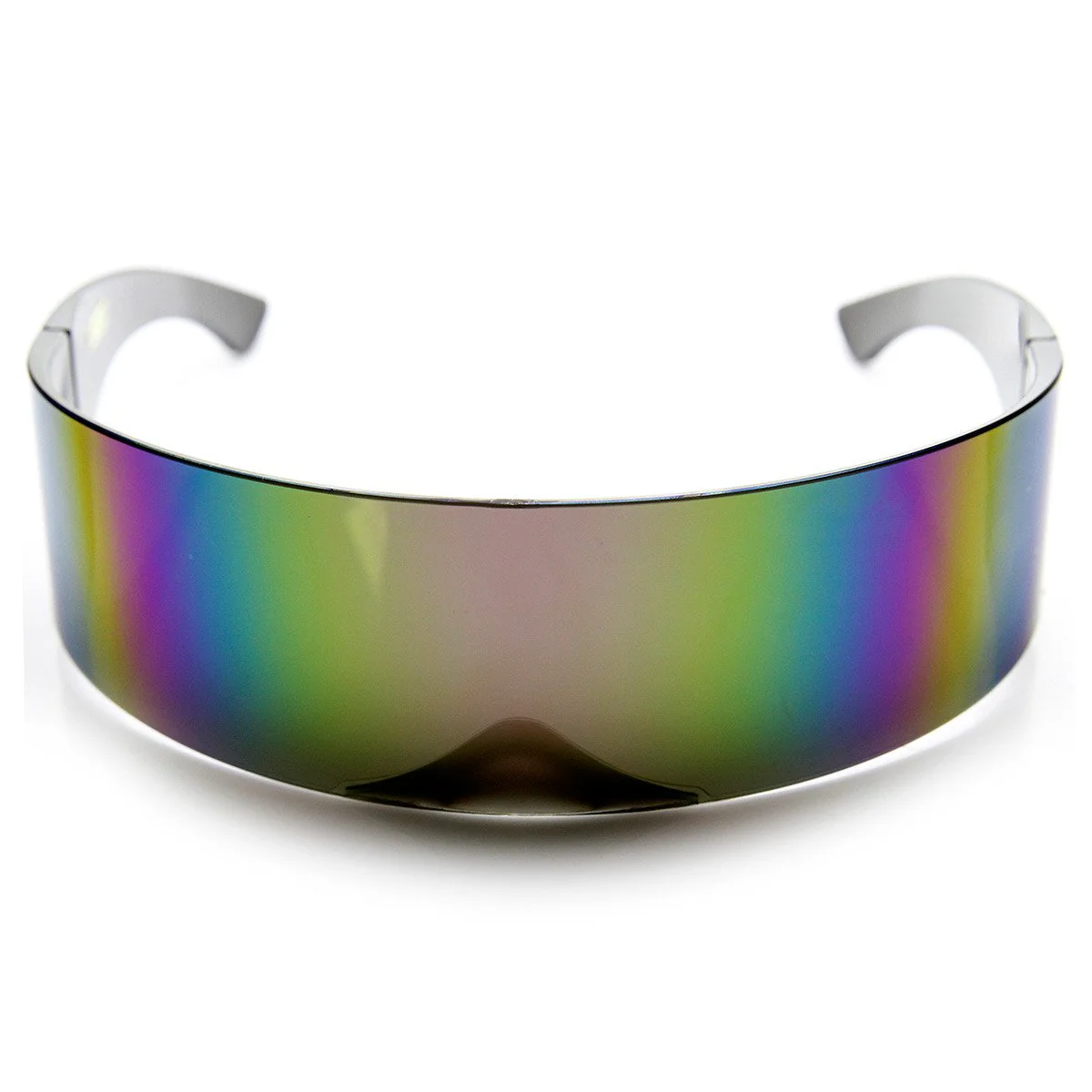 zeroUV Futuristic Retro Mirror Wrap Around Shield Sunglasses 8762 - Image 7