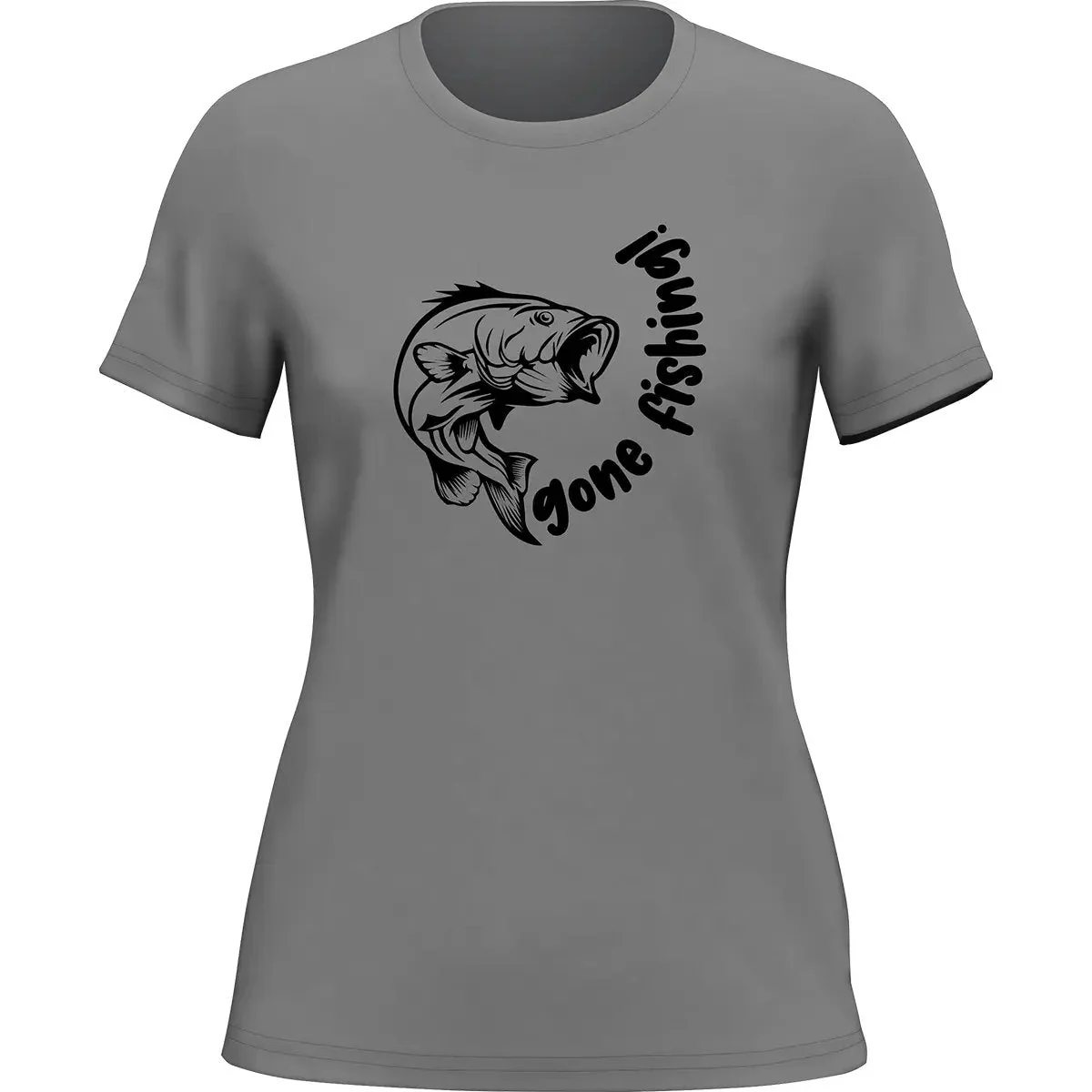 Outdoorzees Gone Fishing v1 T-Shirt for Women - Image 2