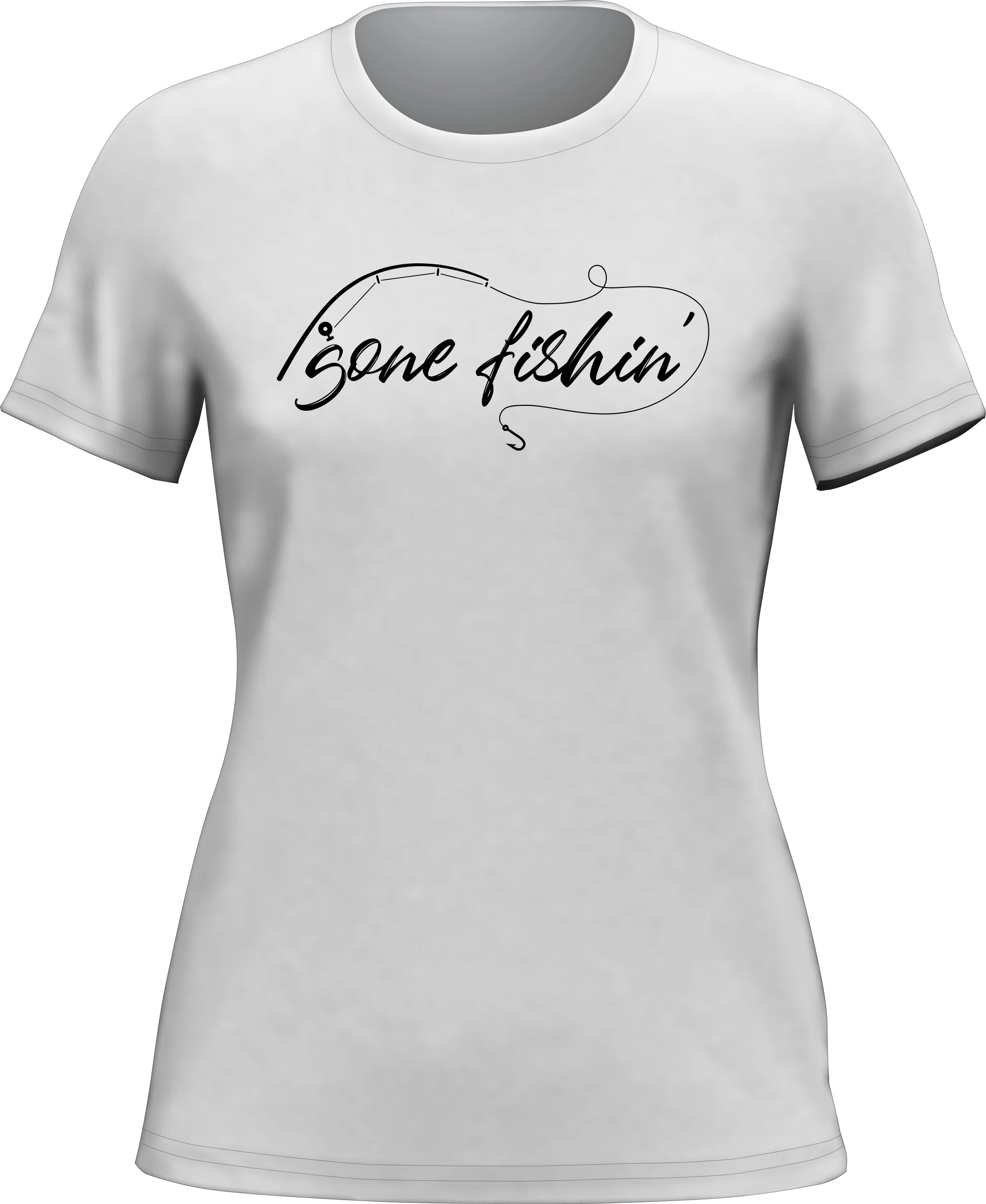 Outdoorzees Gone Fishing v2 T-Shirt for Women - Image 3