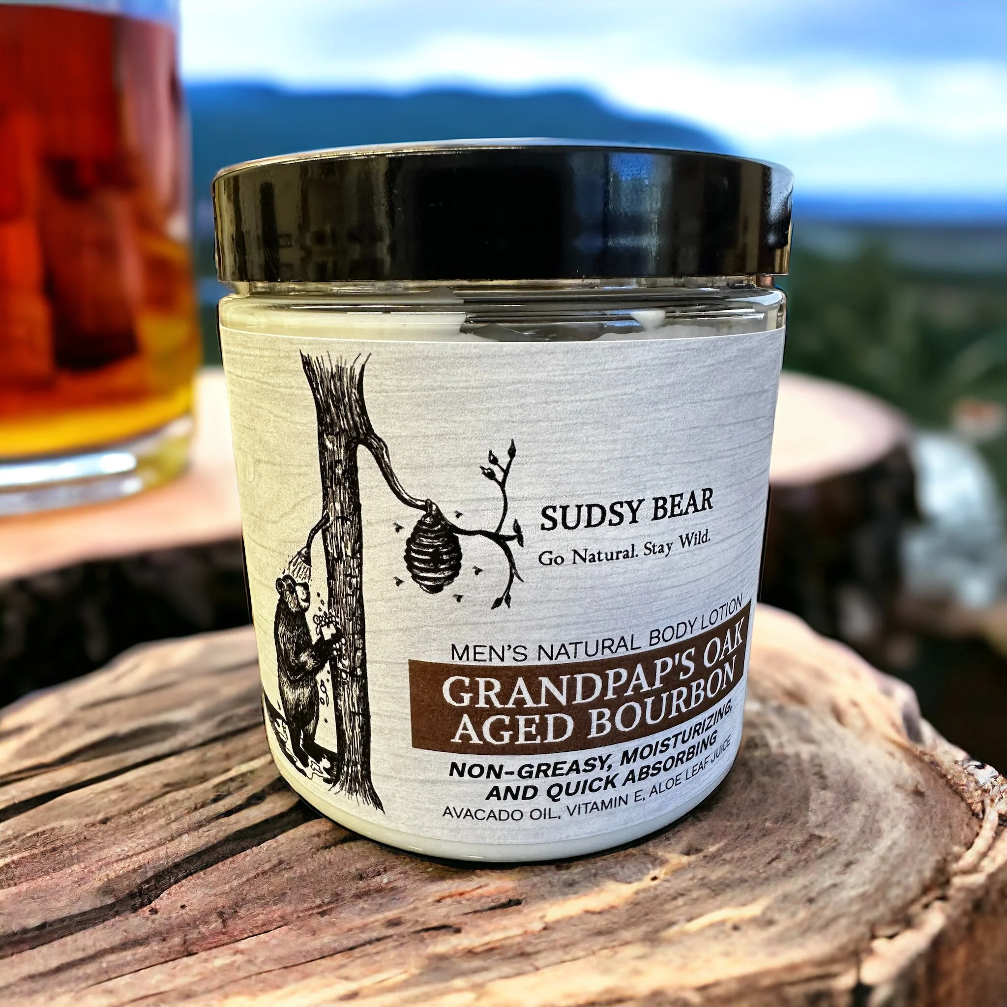 Sudsy Bear Grandpap's Oak Aged Bourbon Men's Lotion