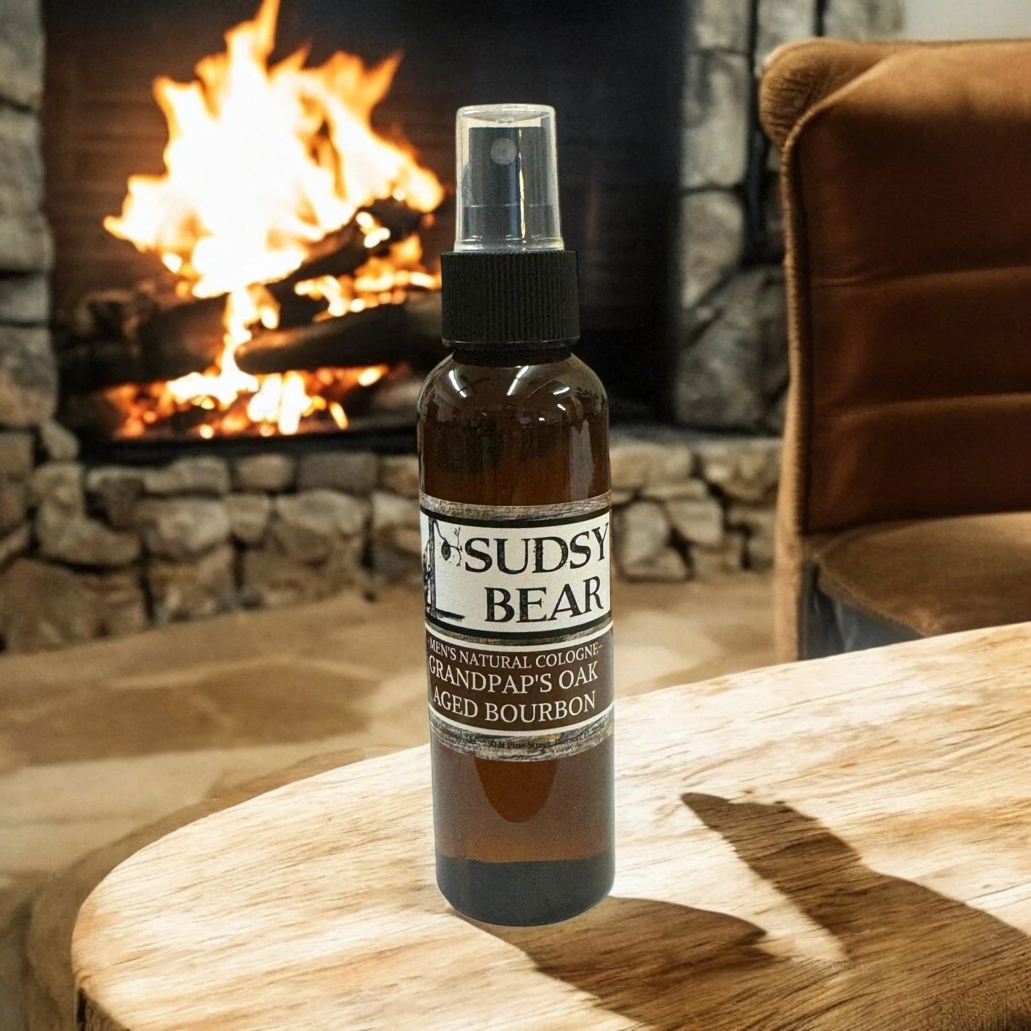 Sudsy Bear - Grandpap's Oak Aged Bourbon-Natural Cologne - Image 3
