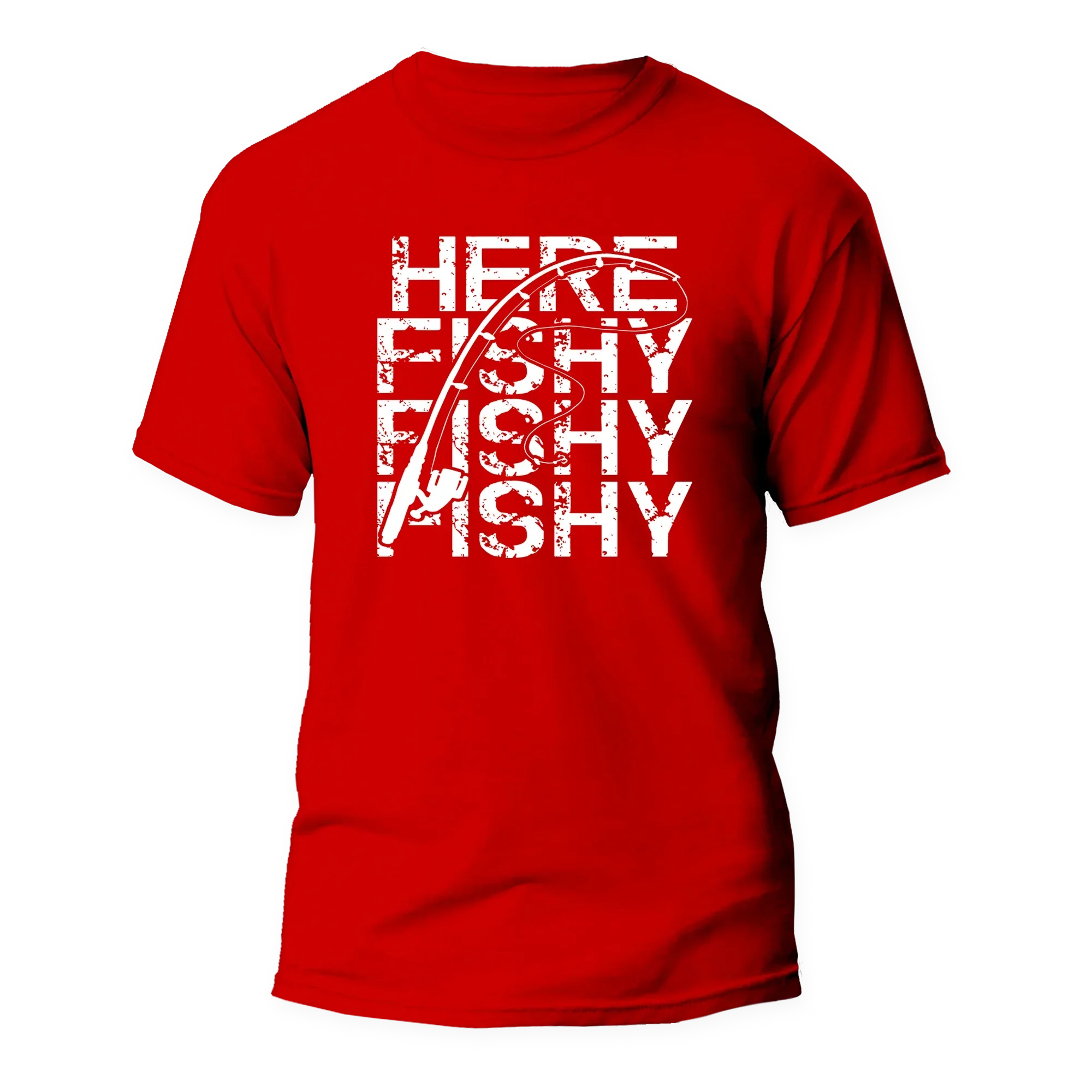 Outdoorzees Here Fishy Fishy Man T-Shirt - Image 4