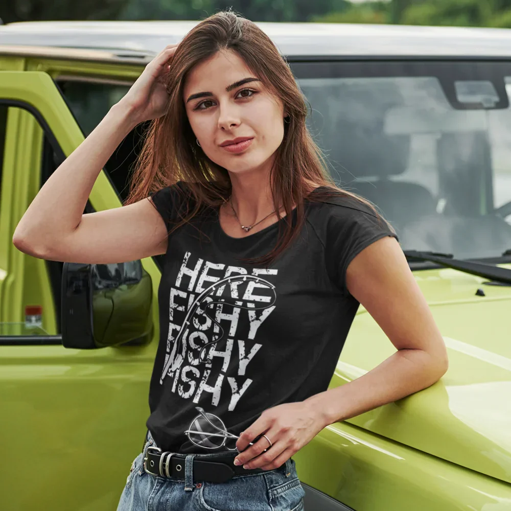 Outdoorzees Here Fishy Fishy T-Shirt for Women - Image 6