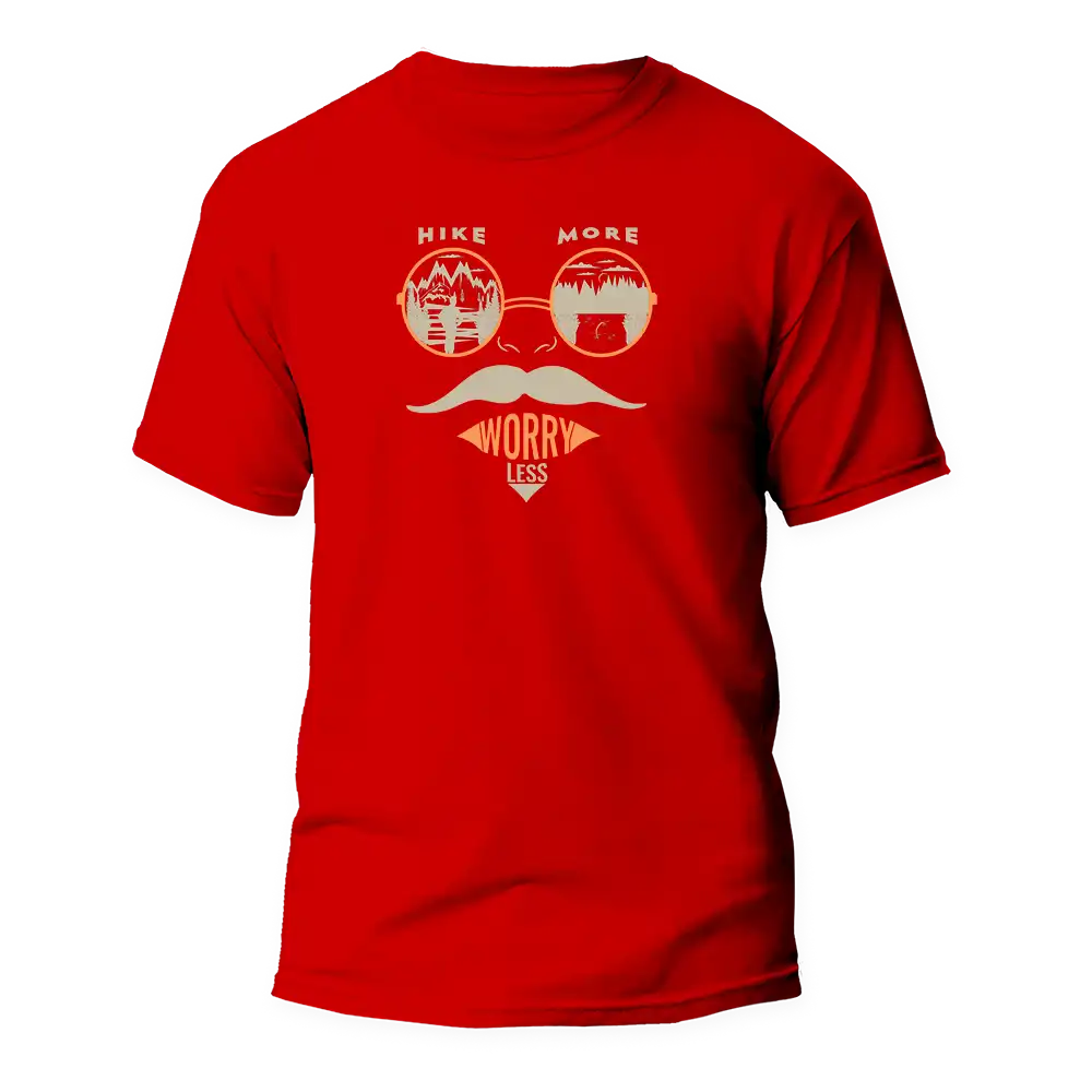 Outdoorzees Hike More Worry Less Man T-Shirt - Image 2