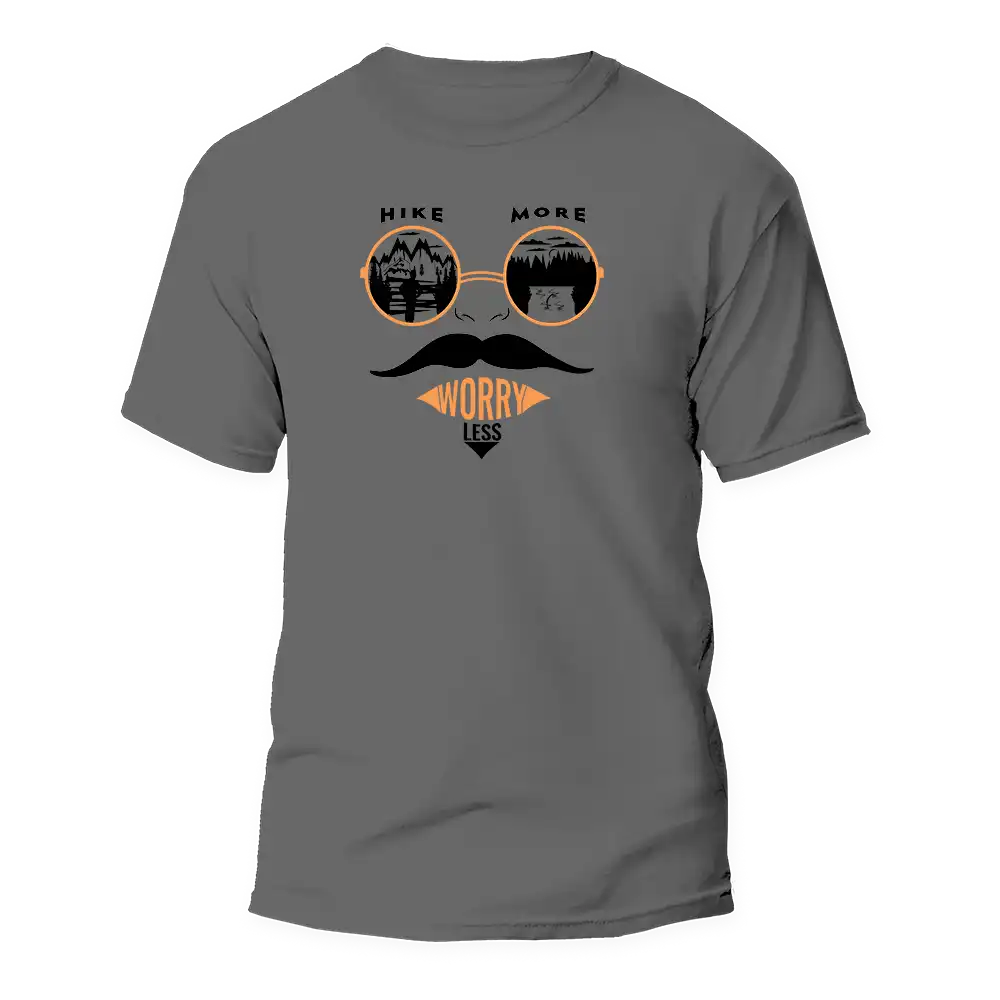 Outdoorzees Hike More Worry Less Man T-Shirt - Image 4