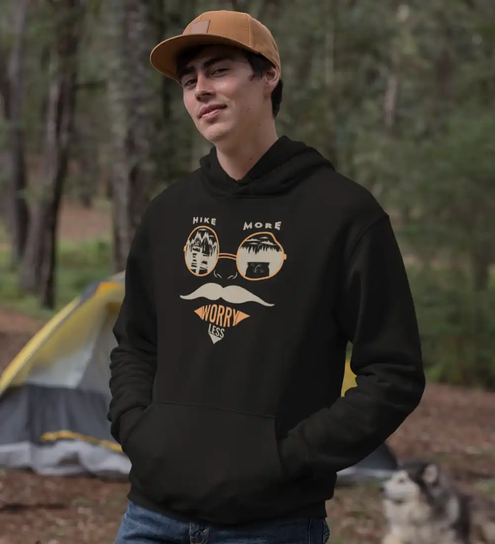 Outdoorzees Hike More Worry Less Unisex Hoodie - Image 5