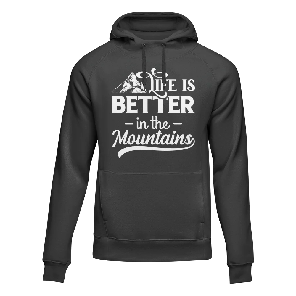 Outdoorzees Hiking Life Is Better In The Mountains Adult Fleece Hoodie