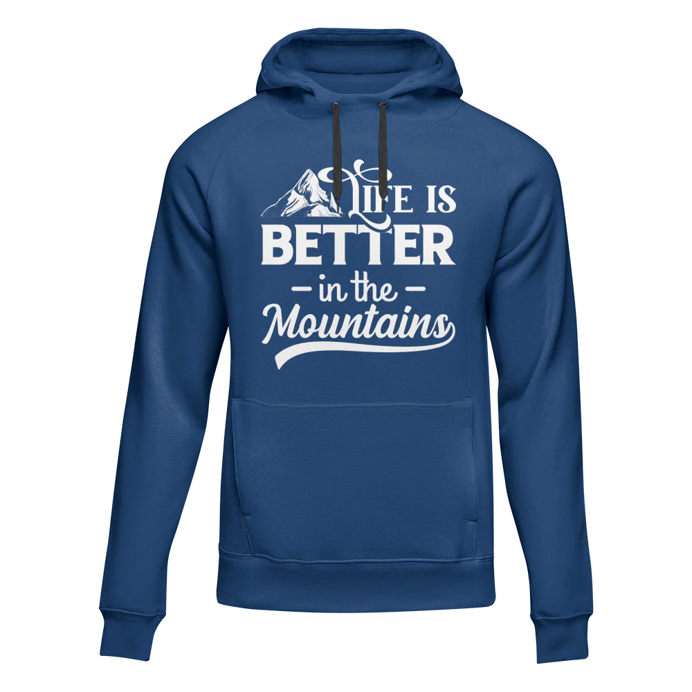 Outdoorzees Hiking Life Is Better In The Mountains Adult Fleece Hoodie - Image 2
