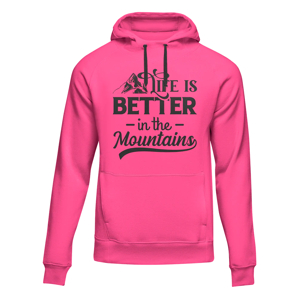Outdoorzees Hiking Life Is Better In The Mountains Adult Fleece Hoodie - Image 4