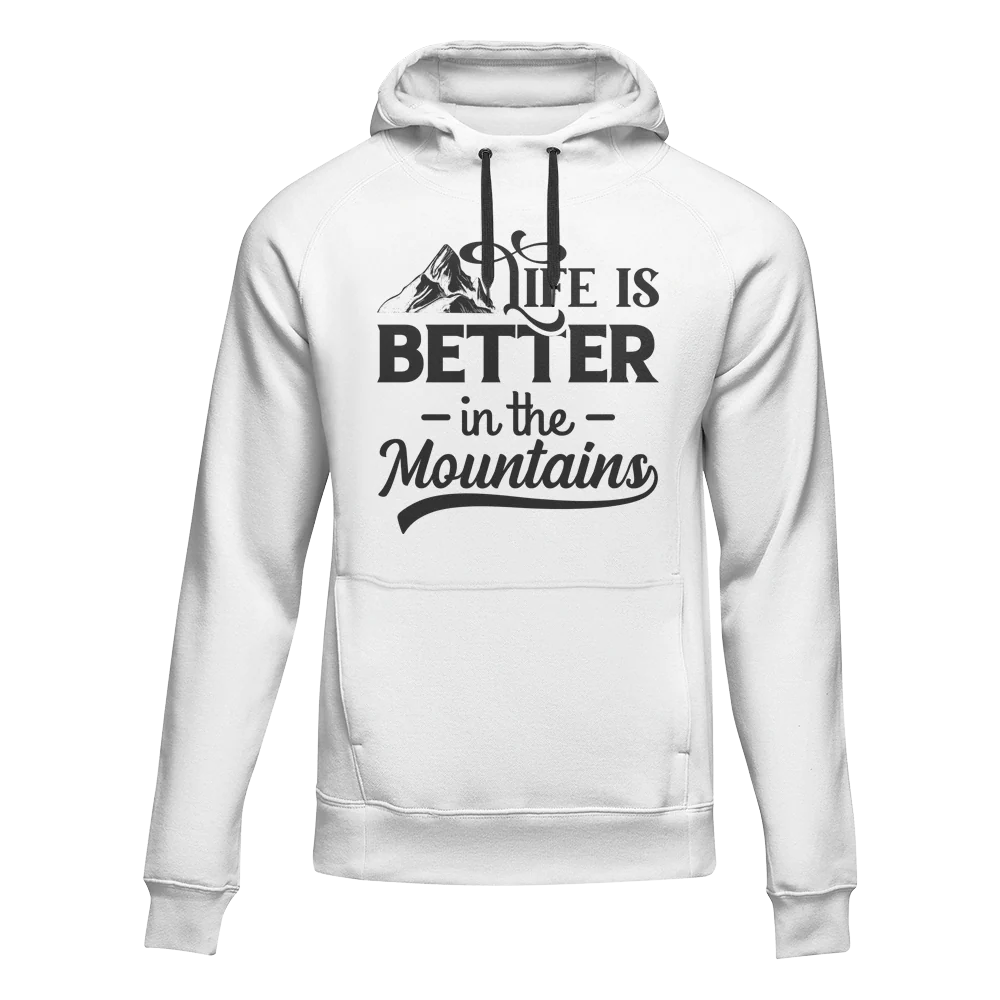 Outdoorzees Hiking Life Is Better In The Mountains Adult Fleece Hoodie - Image 5