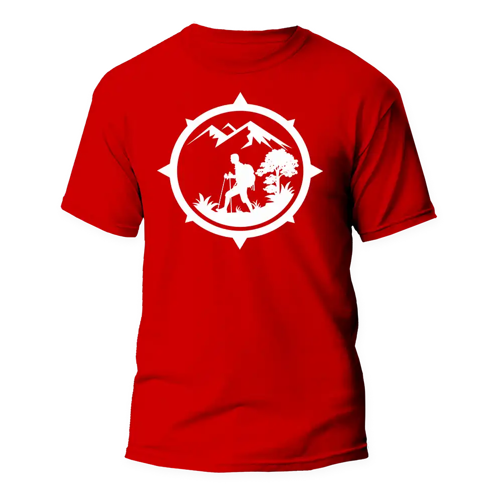 Outdoorzees Hiking Mountain Compass Man T-Shirt - Image 2