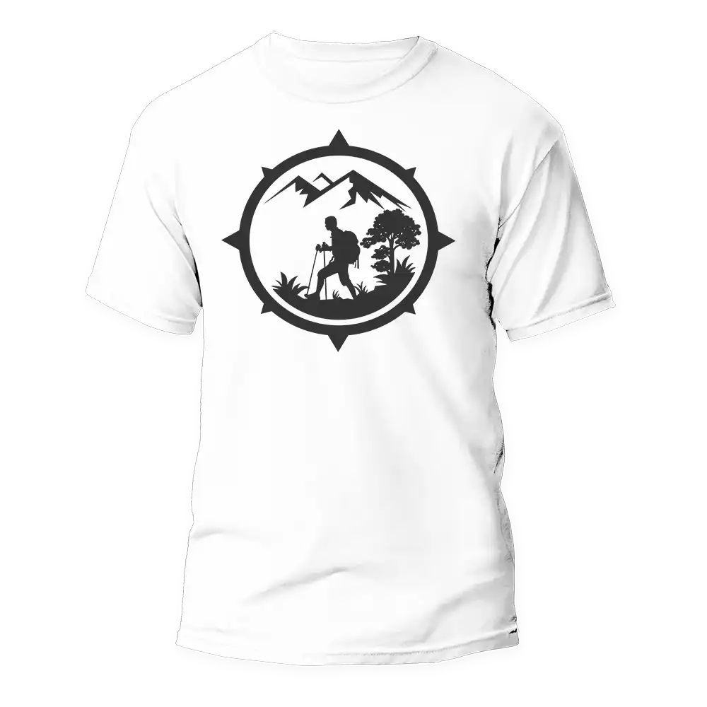 Outdoorzees Hiking Mountain Compass Man T-Shirt - Image 3