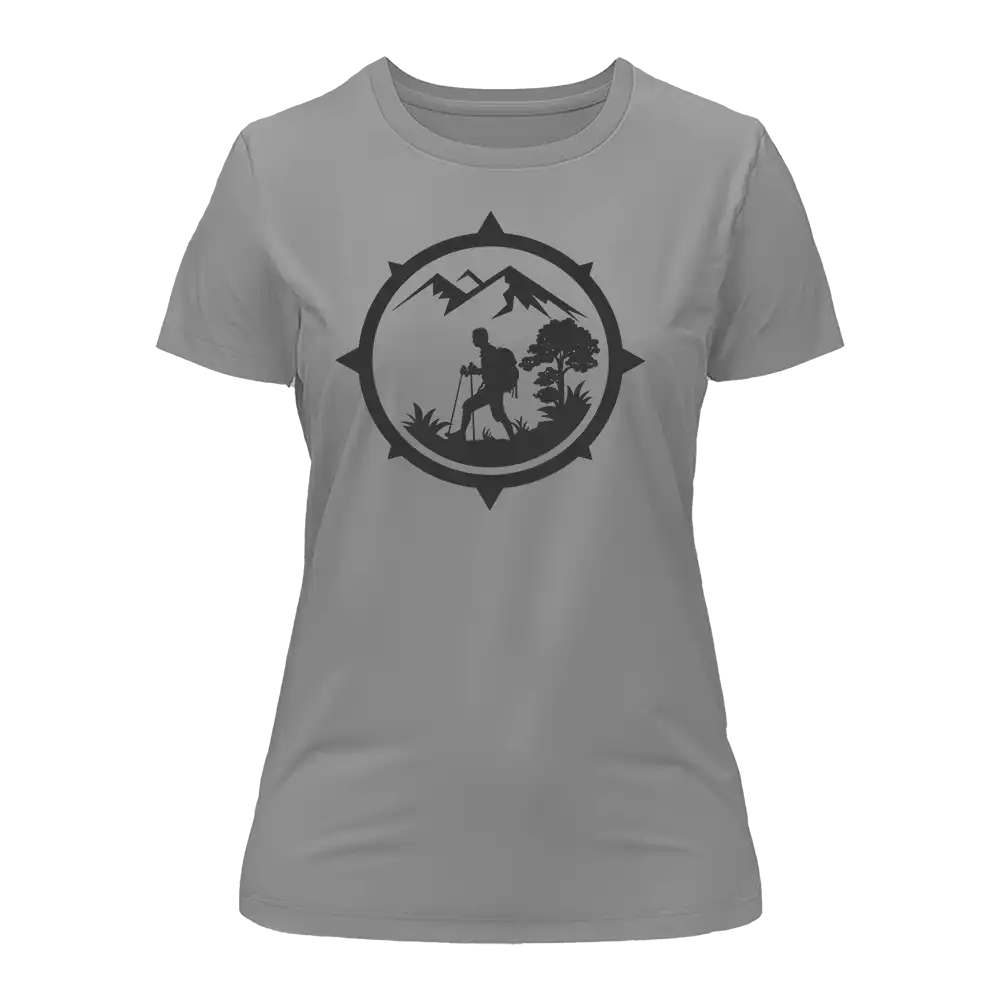 Outdoorzees Hiking Mountain Compass T-Shirt for Women - Image 5