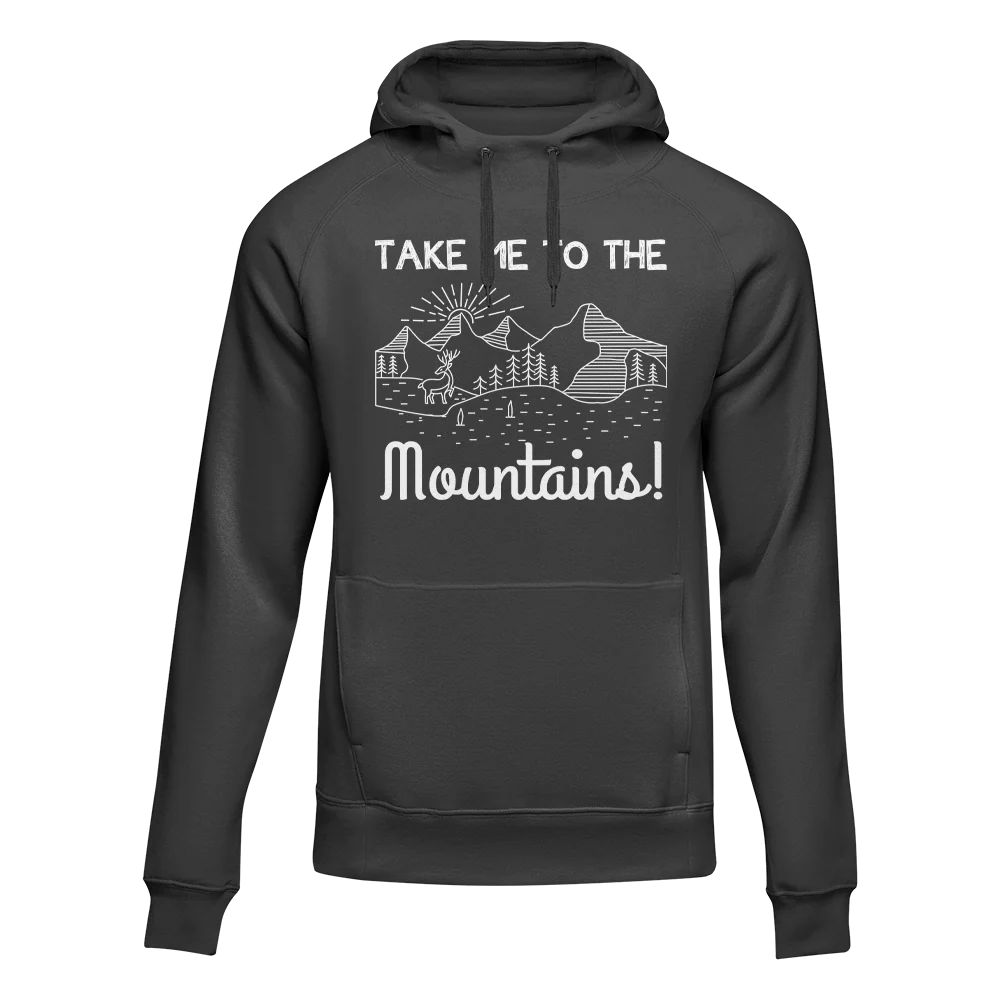 Outdoorzees Hiking Take Me To The Mountains Adult Fleece Hoodie