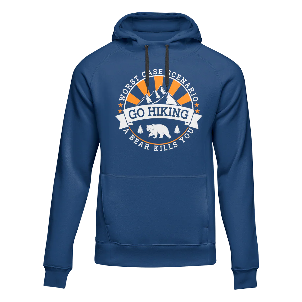 Outdoorzees Hiking Worst Case Scenario Adult Fleece Hoodie - Image 2