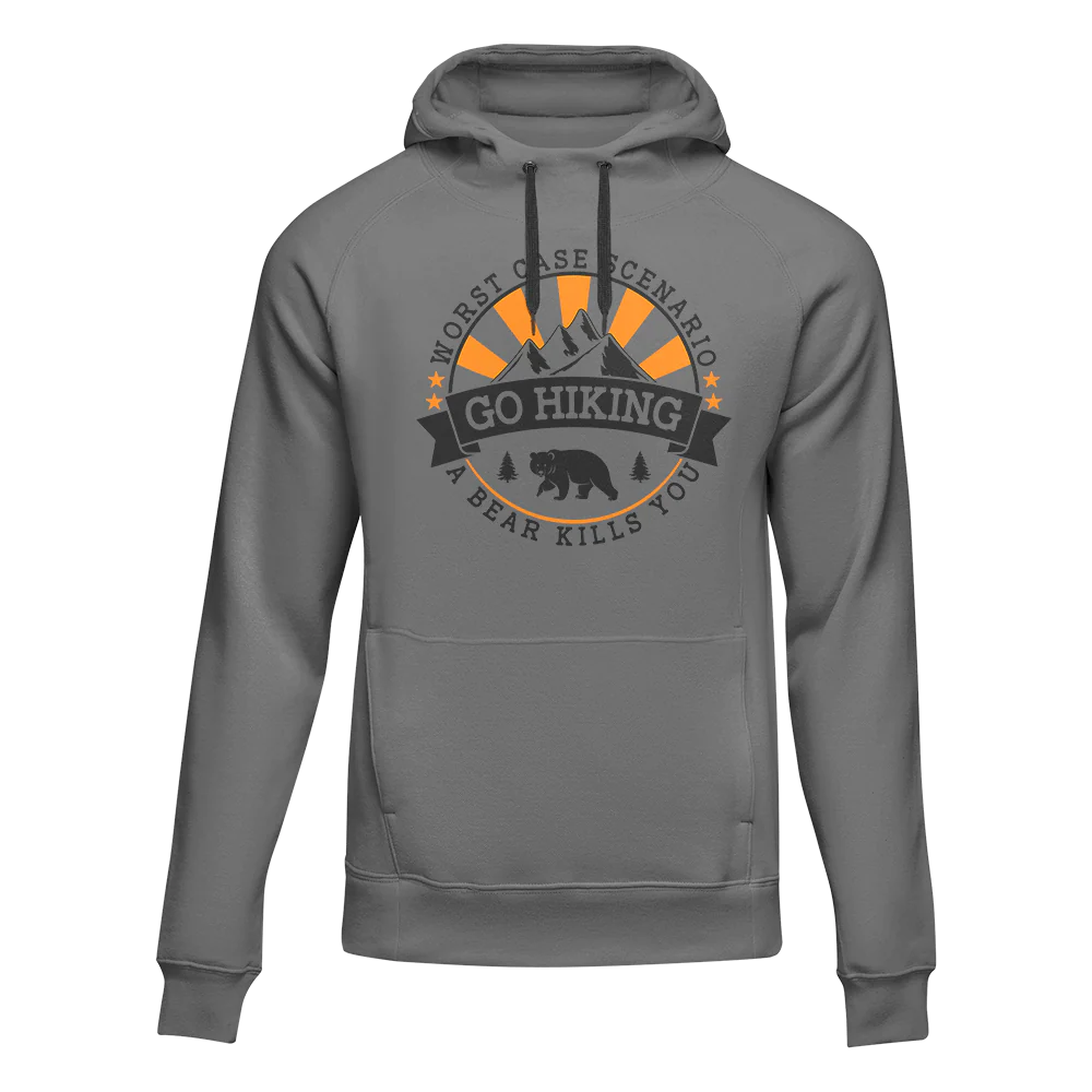 Outdoorzees Hiking Worst Case Scenario Adult Fleece Hoodie - Image 3