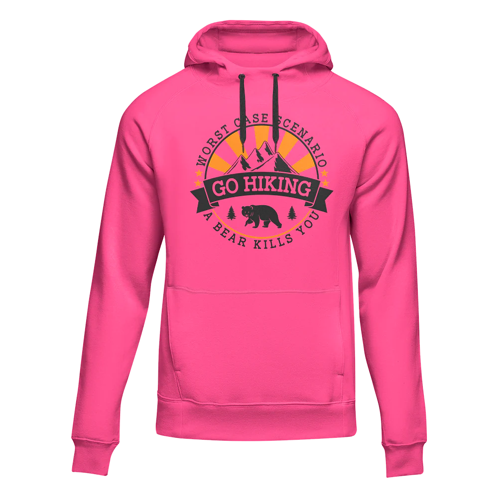 Outdoorzees Hiking Worst Case Scenario Adult Fleece Hoodie - Image 4