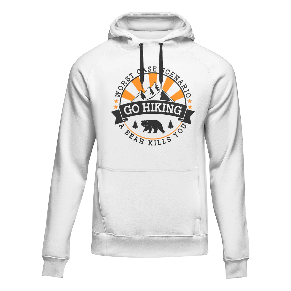Outdoorzees Hiking Worst Case Scenario Adult Fleece Hoodie - Image 5