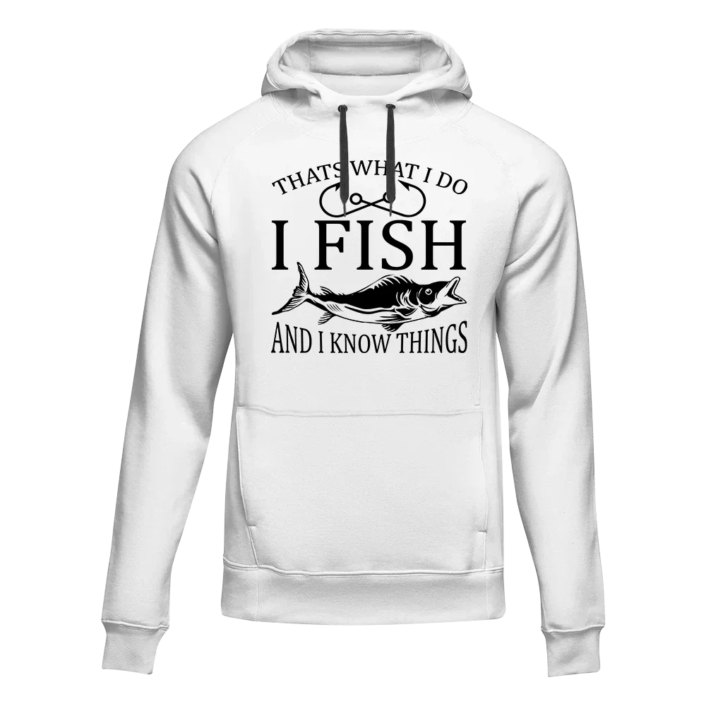 Outdoorzees I Fish And Know Things Unisex Hoodie - Image 2