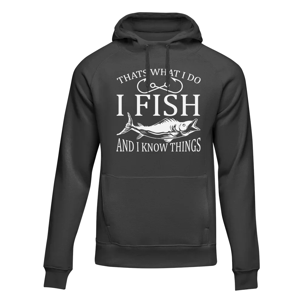 Outdoorzees I Fish And Know Things Unisex Hoodie - Image 3
