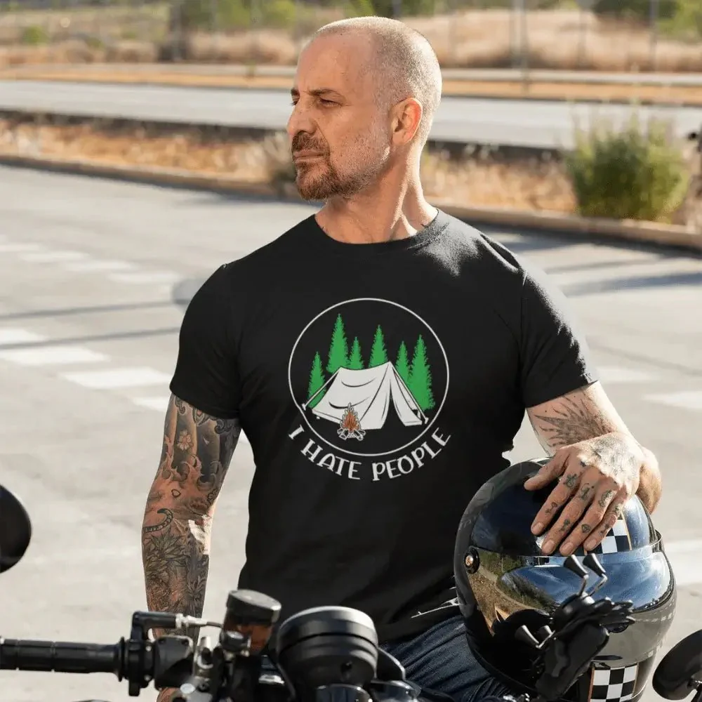 Outdoorzees I Hate People Man T-Shirt - Image 2