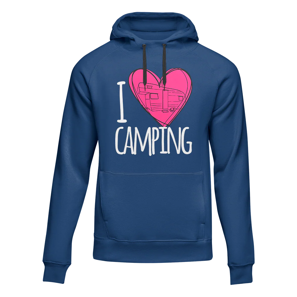 Outdoorzees I Love Camping Adult Fleece Hoodie - Image 2