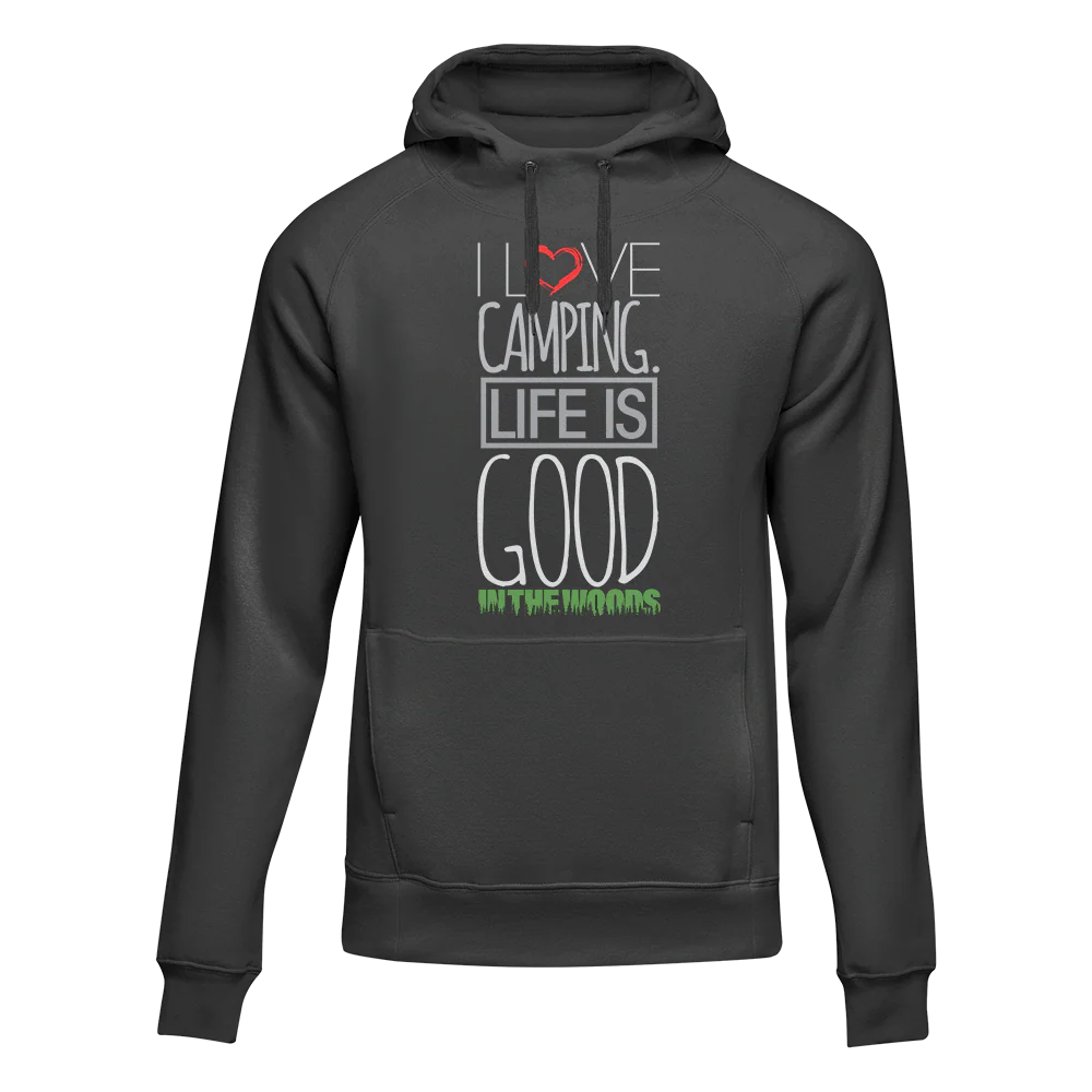 Outdoorzees I Love Camping In The Woods Adult Fleece Hoodie