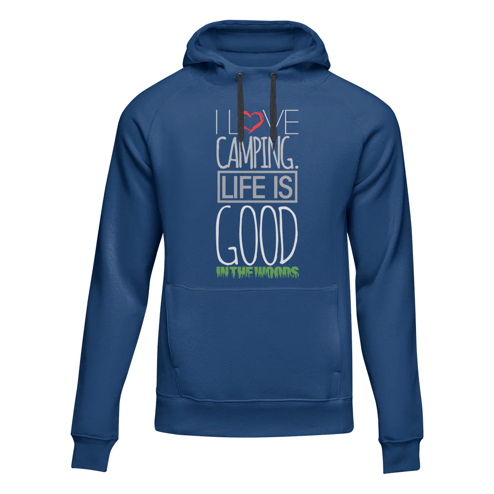 Outdoorzees I Love Camping In The Woods Adult Fleece Hoodie - Image 2