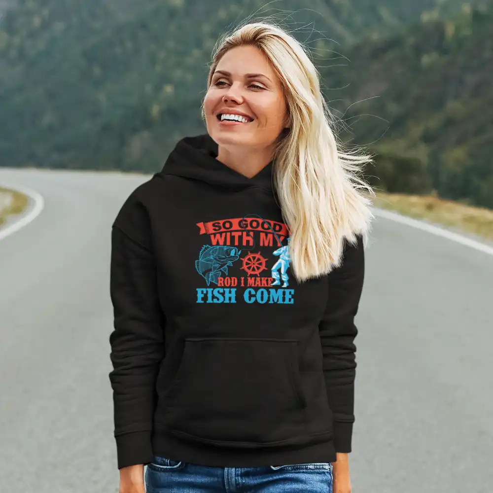 Outdoorzees I Make Fish Come Unisex Hoodie - Image 5