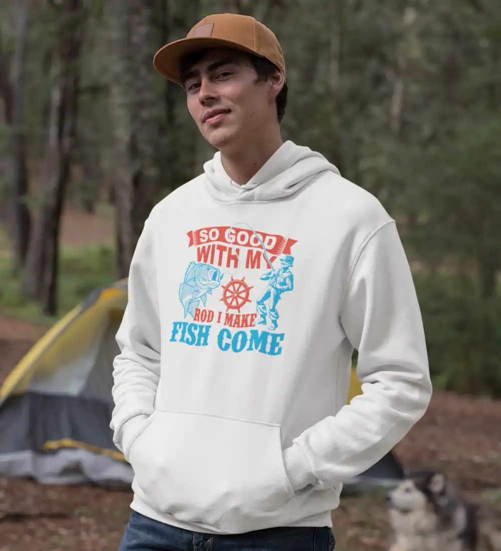 Outdoorzees I Make Fish Come Unisex Hoodie - Image 6