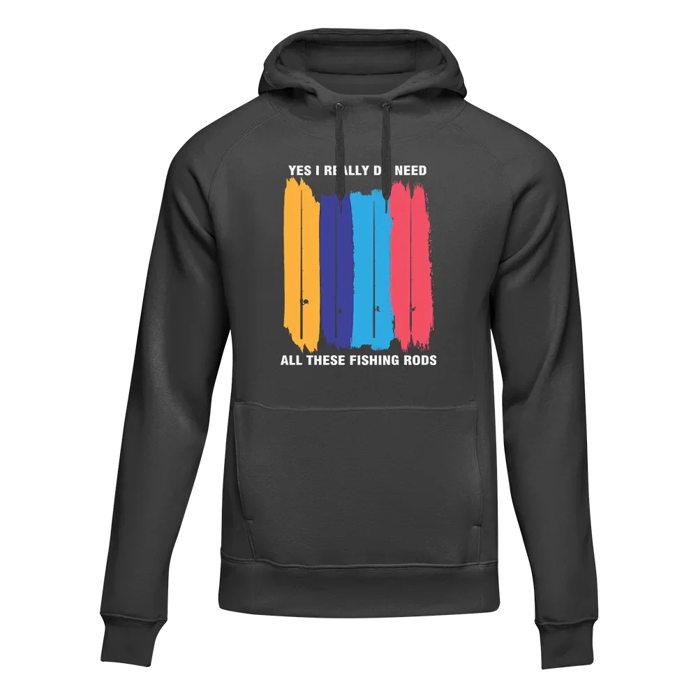Outdoorzees I Really Need All These Fishing Rods Unisex Hoodie