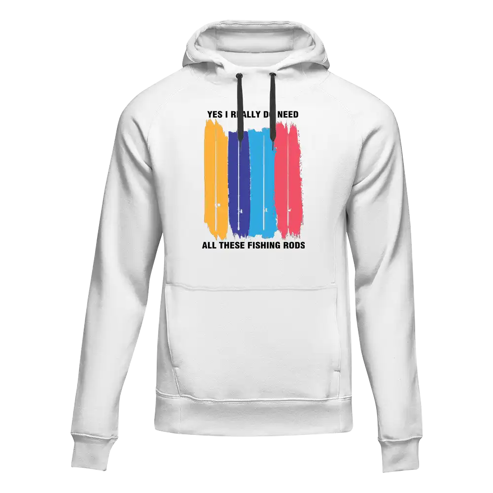Outdoorzees I Really Need All These Fishing Rods Unisex Hoodie - Image 2