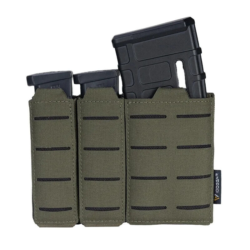 IDOGEAR Tactical Triple Mag Pouch MOLLE, Fits 5.56 & 9mm Magazines, Multi-Color - Image 15