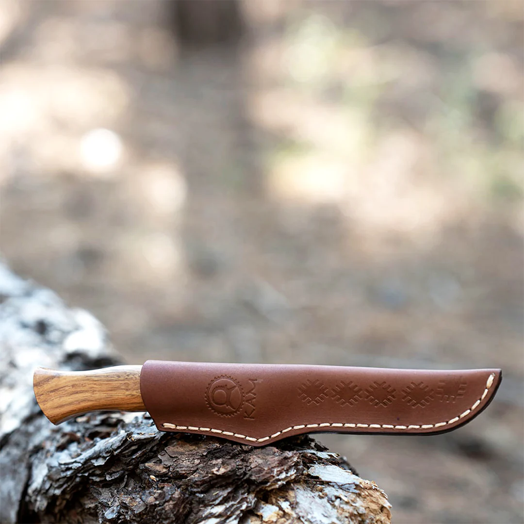 Kam Knife - A20 - Accacia Wood Handle - Fixed Blade - Image 2