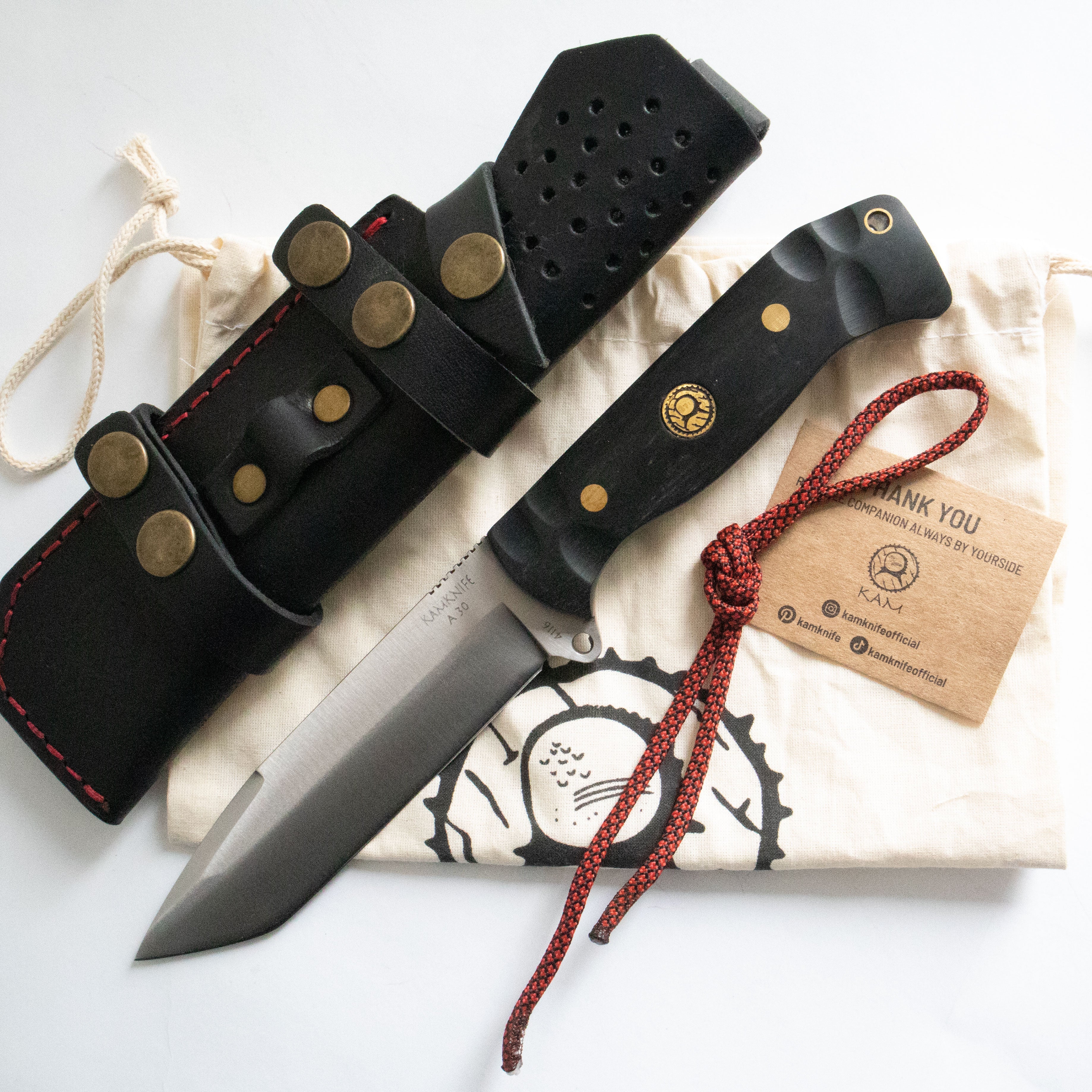 Kam Knife – A30 - Black Handle - Fixed Blade - Image 8