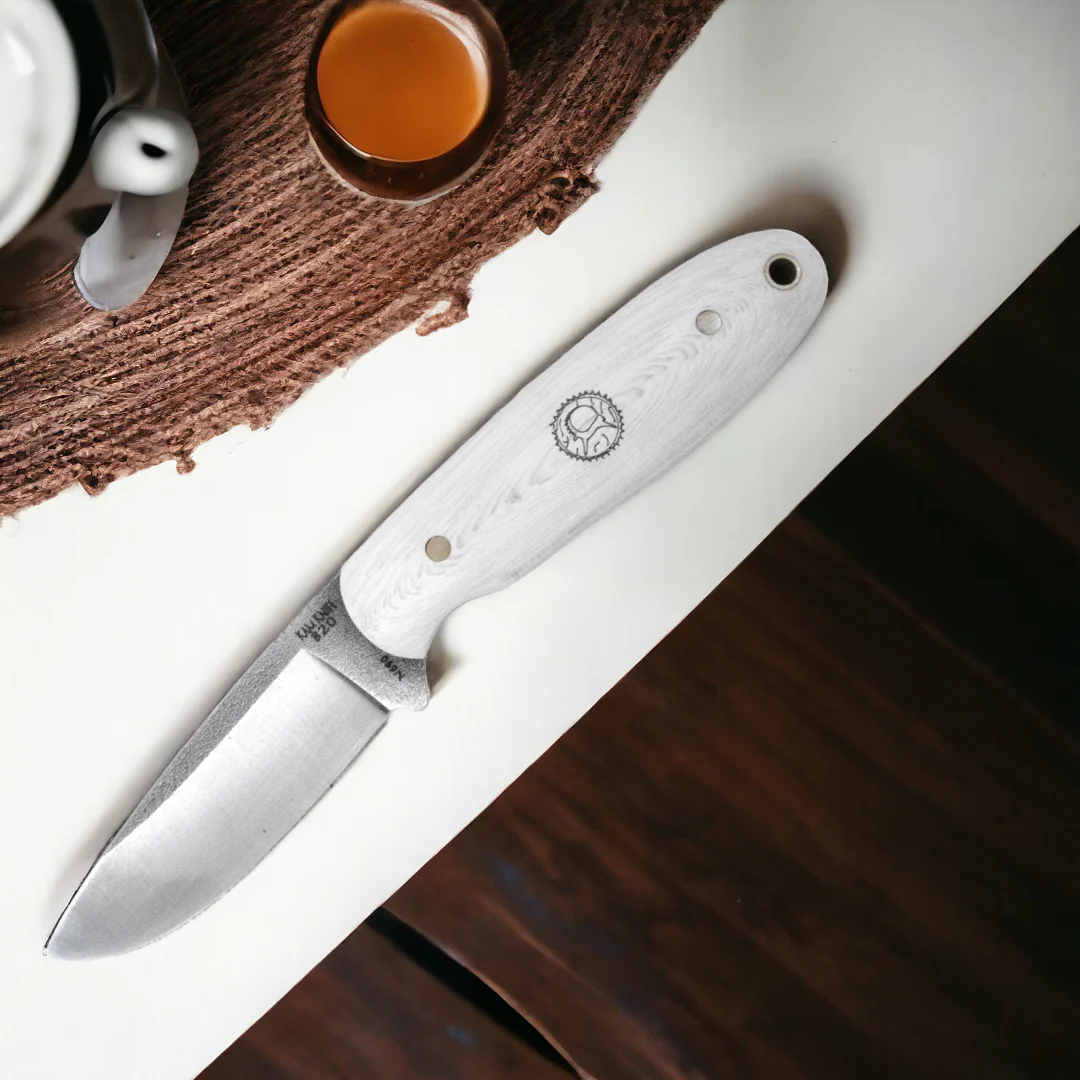 Kam Knife - B20 - White Handle - Fixed Blade - Image 2
