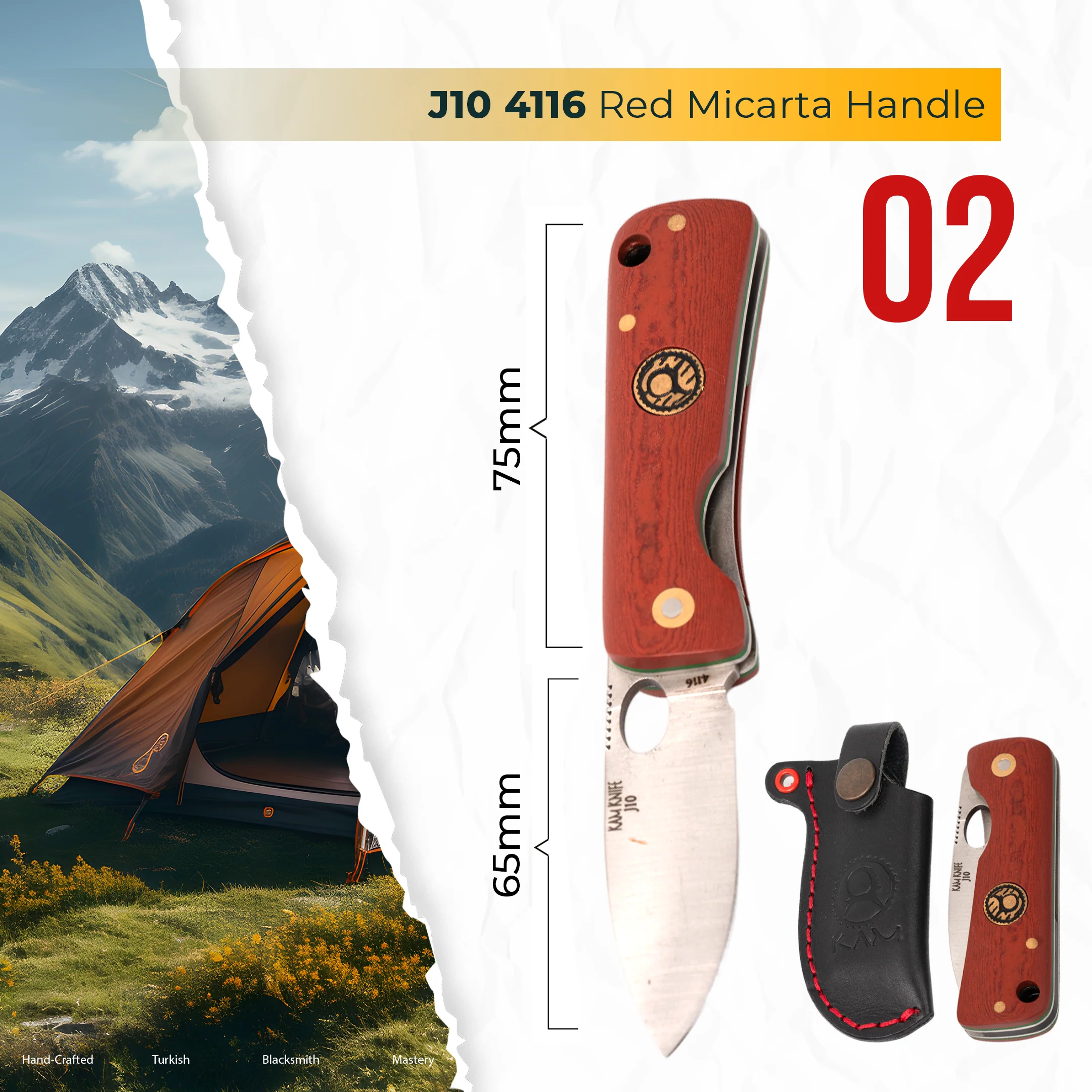 Kam Knife - J10 - Set of 3 - Pocket Knives - Image 3