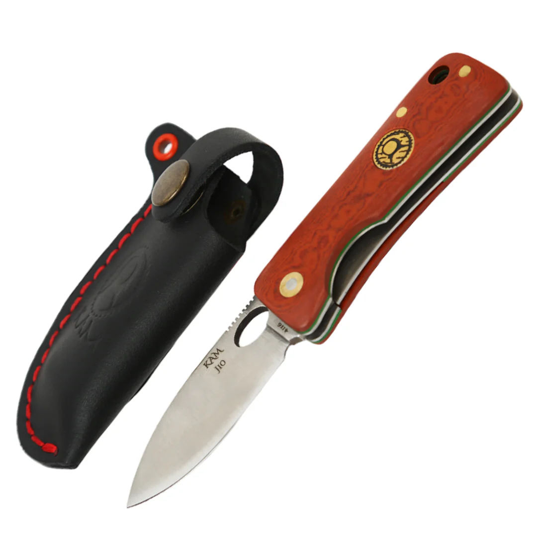 Kam Knife – J10 - Red Inlay Handle - Pocket Knife - Image 5