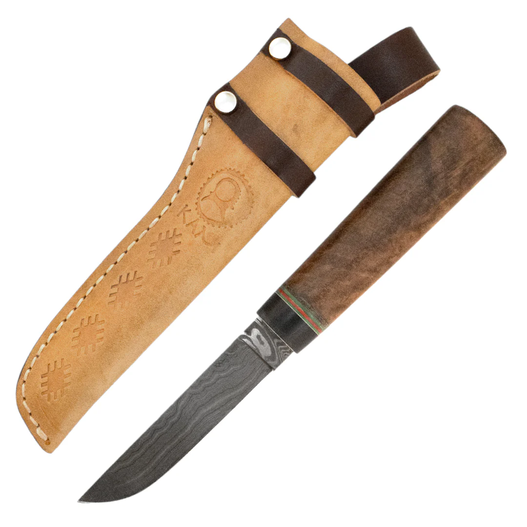 Kam Knife - P10 - Maun Wood G Micarta Handle - Fixed Blade Flat - Image 4