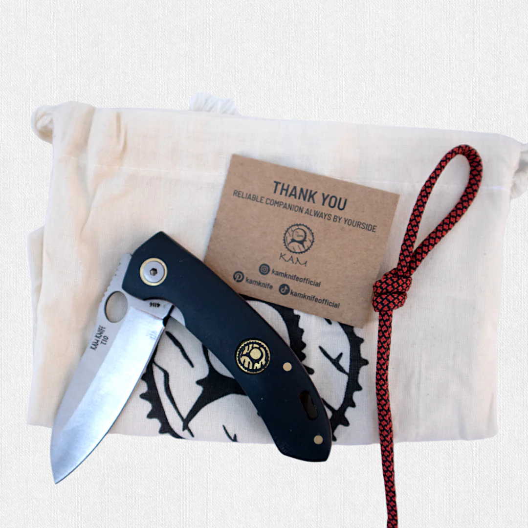 Kam Knife - T10 - Black Handle - Pocket Knife - Image 8