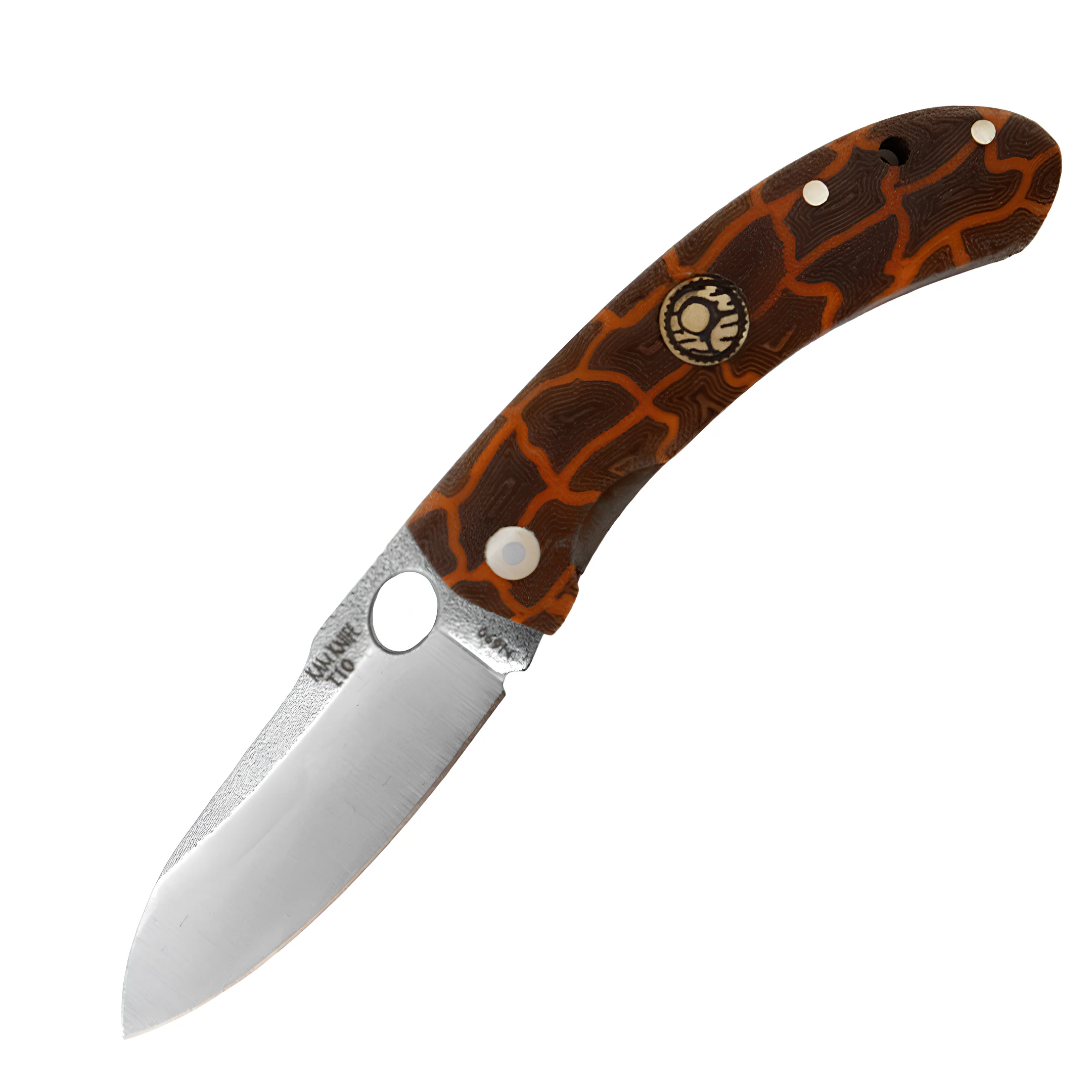 Kam Knife - T10 - Orange G Micarta Handle - Pocket Knife - Image 2