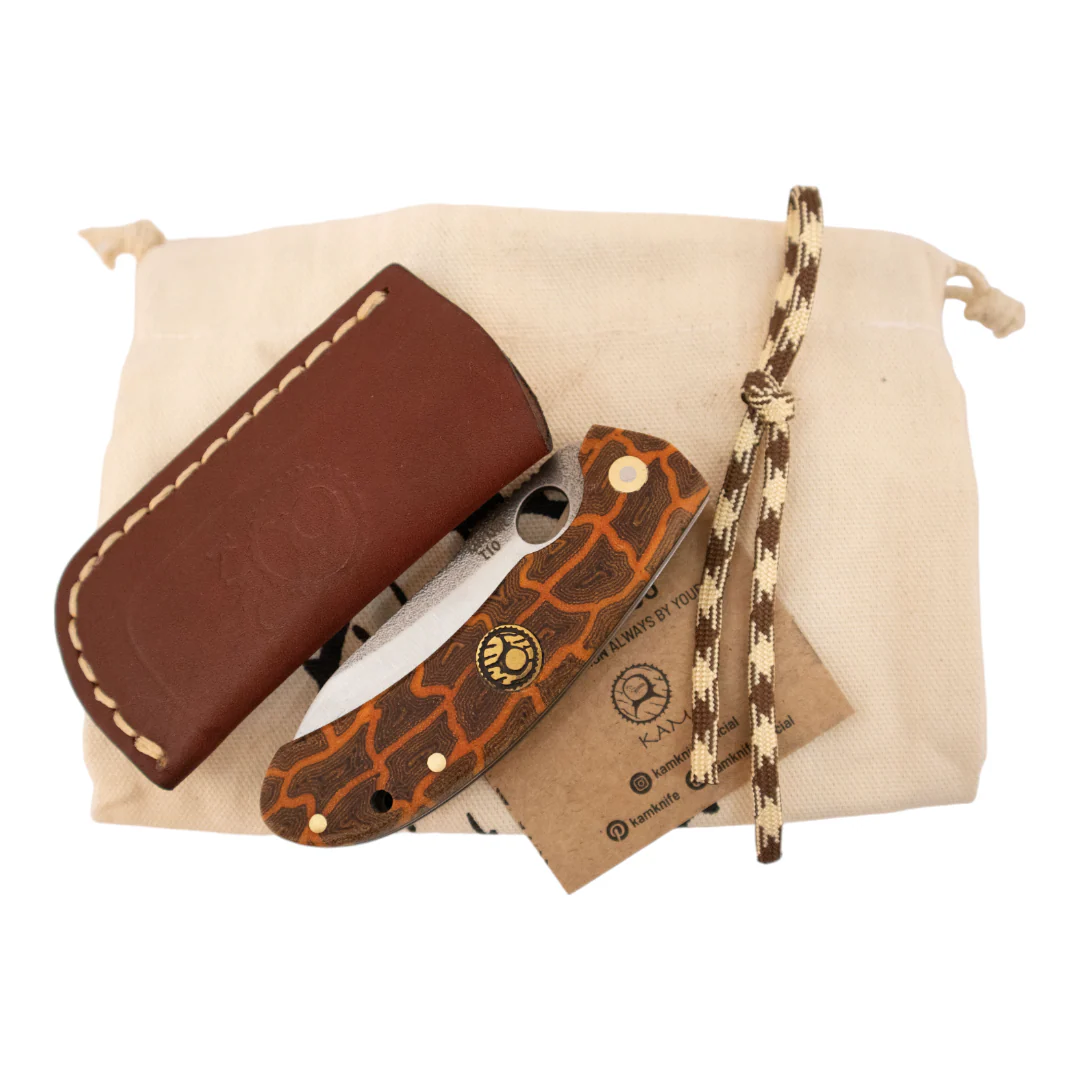 Kam Knife - T10 - Orange G Micarta Handle - Pocket Knife - Image 7
