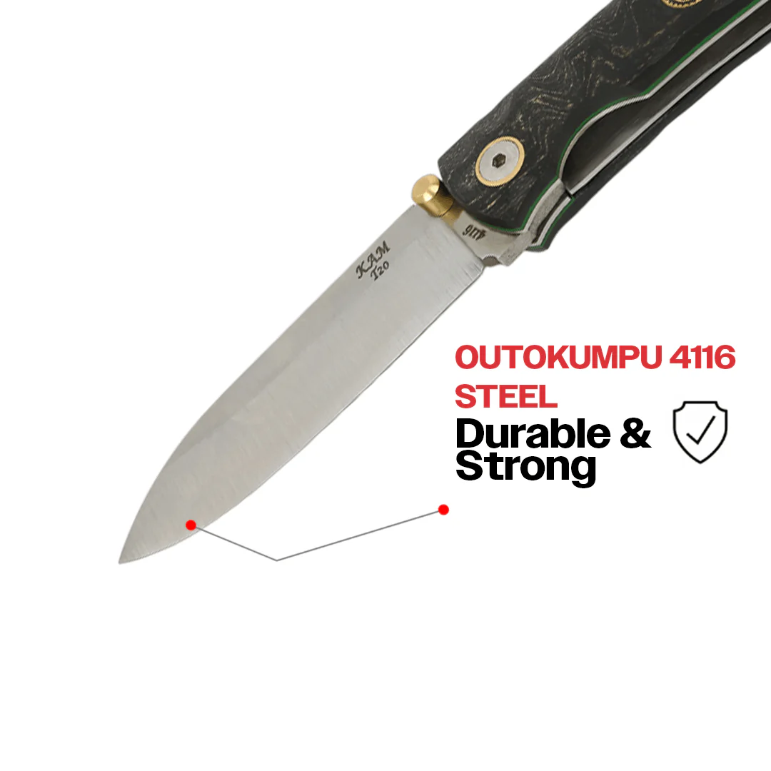 Kam Knife - T20 - 4116 Steel - Black Handle - Pocket Knife - Image 8